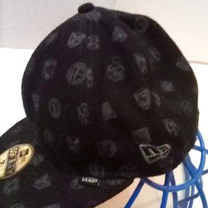 Vans New Era hat fitted 59fifty 7 1/8 all over shield crest logos